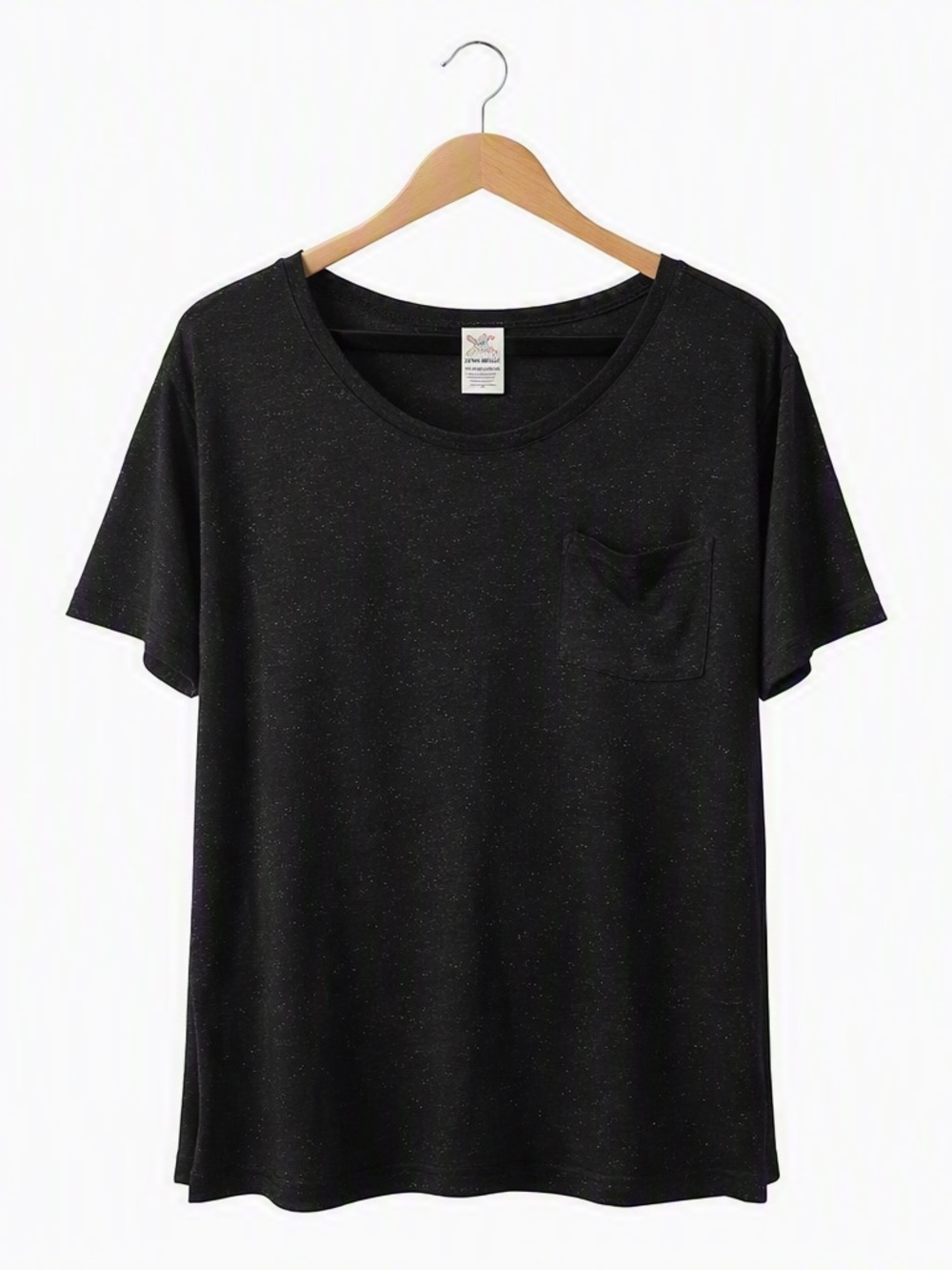 5/$25 Faded Glory Black Pocket Tee Size 3X